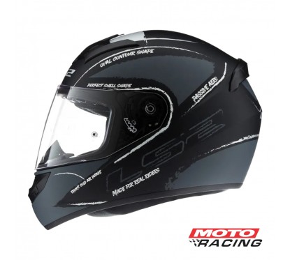 CASCO 352 BRUSH NEGRO-GRIS MATE "M" (LS2)