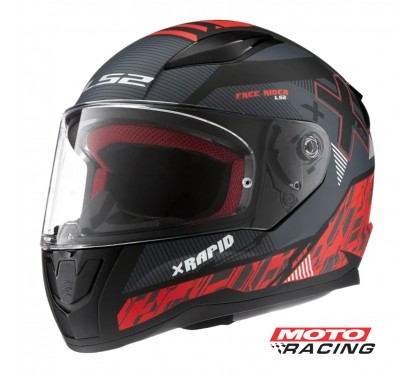 CASCO 353 RAPID XTREET NEGRO-ROJO MATE "M" (LS2)