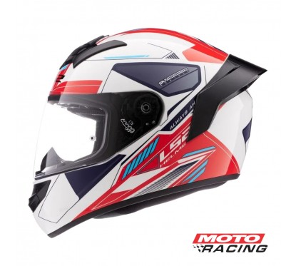 CASCO 352 BETA C- SPOILER NEGRO BLANCO- ROJO "M" (LS2)