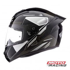 CASCO 352 BETA C- SPOILER NEGRO NEGRO- BLANCO "S" (LS2)