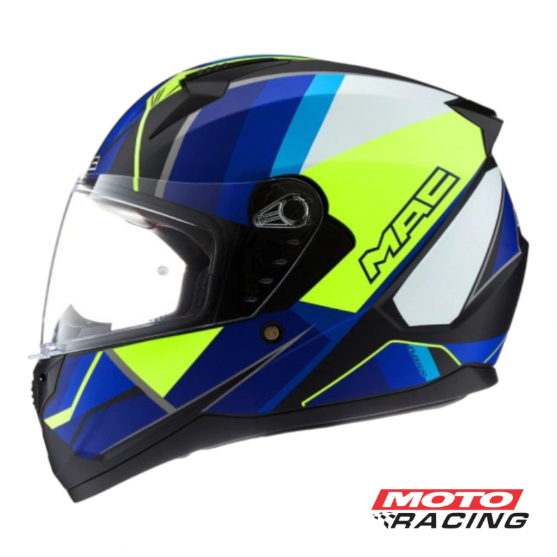 CASCO M67 BASS NIRVANA NEGRO-AZUL-AMARILLO FLOR MATE "XL" (MAC)