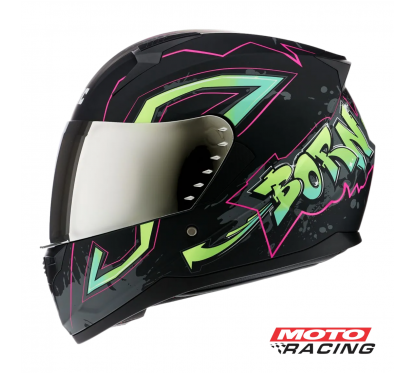 CASCO BASS GRAFITI EDICION LIMITADA NEGRO- ROSA "XL" (MAC)