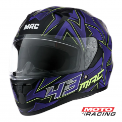 CASCO BASS KINKS EDICION LIMITADA NEGRO- VIOLETA MATE "XL" (MAC)