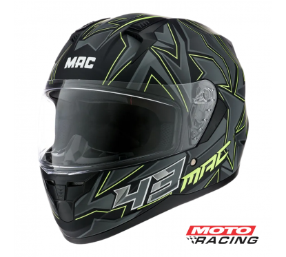 CASCO BASS KINKS EDICION LIMITADA NEGRO- GRIS- AMARILLO "L" (MAC)