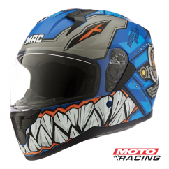 CASCO BASS MONSTER NEGRO- AZUL "M" (MAC)