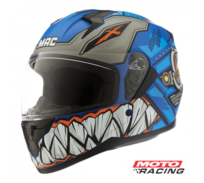 CASCO BASS MONSTER NEGRO- AZUL "XL" (MAC)