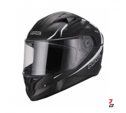 CASCO SPEED RIOT NEGRO-BLANCO-GRIS MATE "XXL" (MAC)