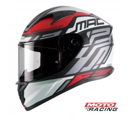 CASCO 825 CONTROL GRIS-BLANCO-ROJO "M" (MAC)