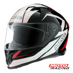 CASCO SPEED SUZUKA BLANCO-ROJO "M" (MAC)