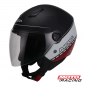 CASCO BEAT STRADA NEGRO-BLANCO-ROJO ABIERTO C- VISOR "M" (MAC)