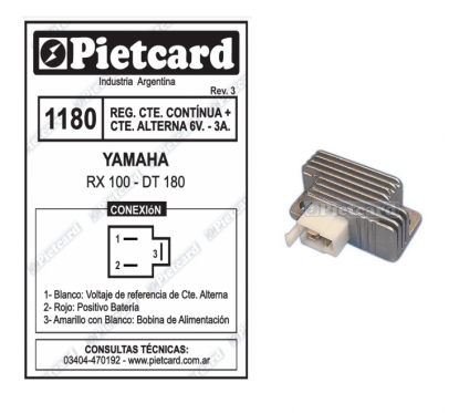 REGULADOR YAMAHA RX 100 6v
