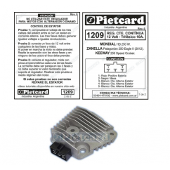 REGULADOR MONDIAL HD 250 W 12v TRIFASICO 10A