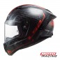 CASCO 805 THUNDER SPUTNIK NEGRO- ROJO BRILLO "L" (LS2)