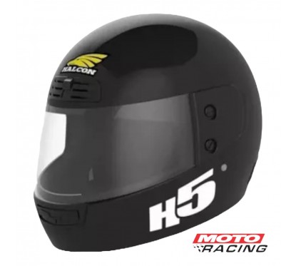 CASCO HALCON H5 ADULTO NEGRO BRILLO "M" 58mm
