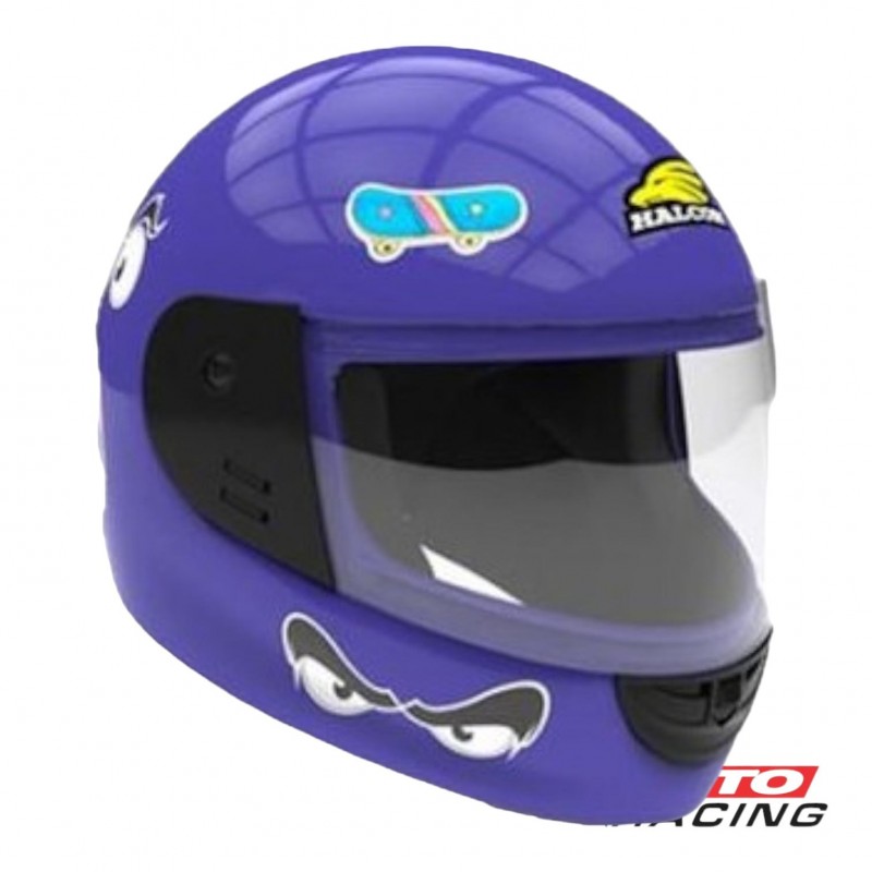 CASCO HALCON H5 KIDS STICKERS AZUL BRILLO "XS" 54mm
