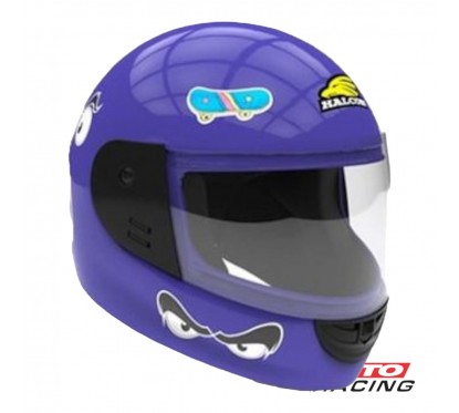 CASCO HALCON H5 KIDS STICKERS AZUL BRILLO "XS" 54mm