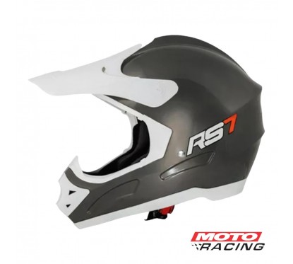 CASCO CROSS RS7 GRIS- BLANCO "S" 56cm (HAWK)