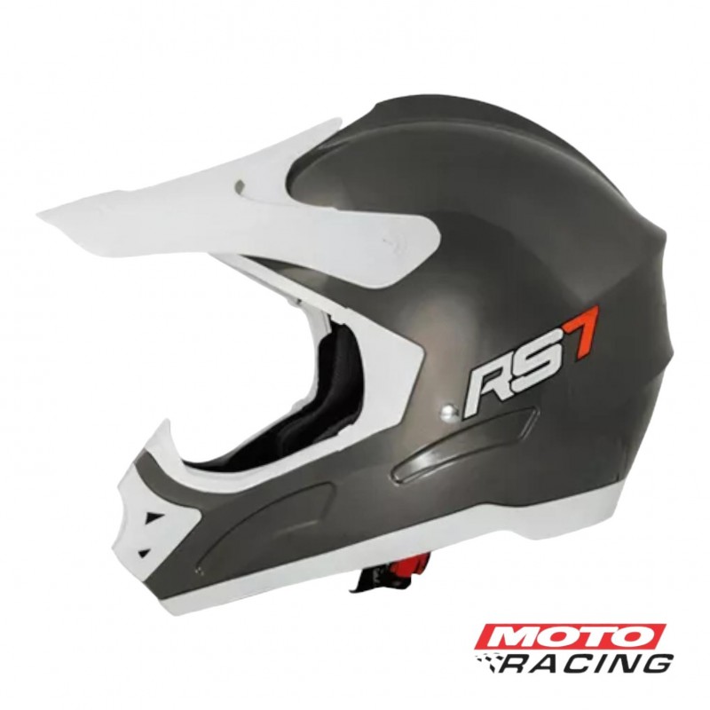CASCO CROSS RS7 GRIS- BLANCO "M" 58cm (HAWK)