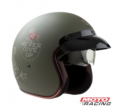 CASCO 721 NEVER GIVE UP VERDE MATE "S" 56cm (HAWK)