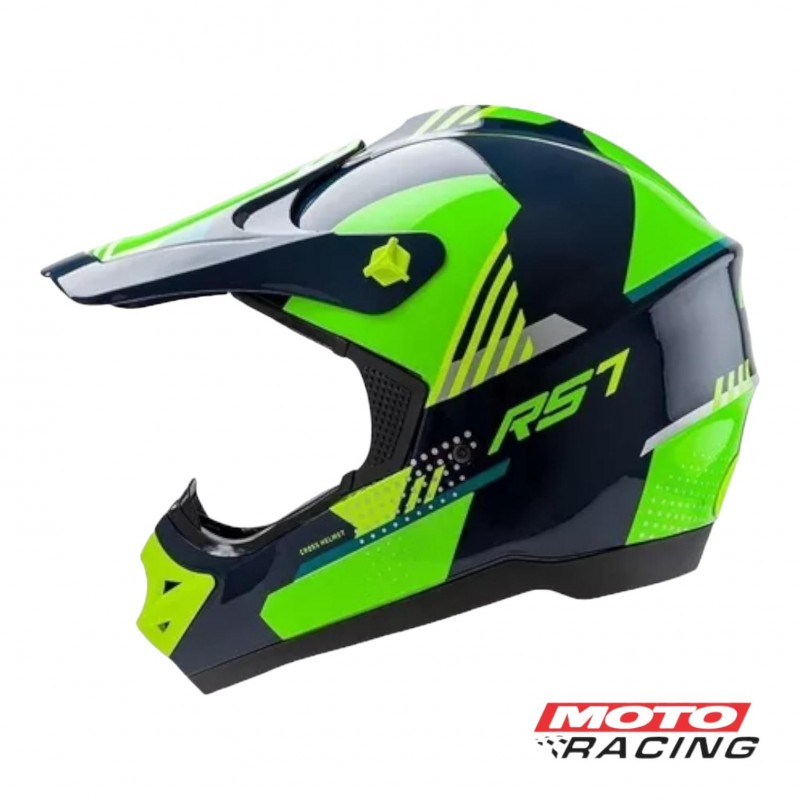 CASCO CROSS RS7 F DIRT TRAIL BLAN/MO/VER "L" 60cm (HAWK)