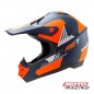 CASCO CROSS RS7 F AZUL -  NARANJA MATE "S" 56cm (HAWK)