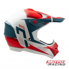 CASCO CROSS RS7 F DIRT TRAIL BLAN- ROJO- GRIS "M" 58cm (HAWK)