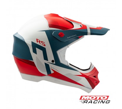 CASCO CROSS RS7 F DIRT TRAIL BLAN- ROJO- GRIS "L" 60cm (HAWK)