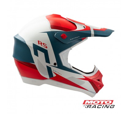 CASCO CROSS RS7 F DIRT TRAIL BLAN/ROJO/GRIS "XL" 62cm (HAWK)