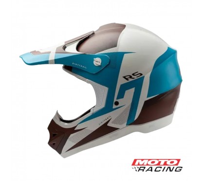 CASCO CROSS RS7 F DIRT TRAIL BLAN- MARRON- CELEST "M" 58cm (HAWK)