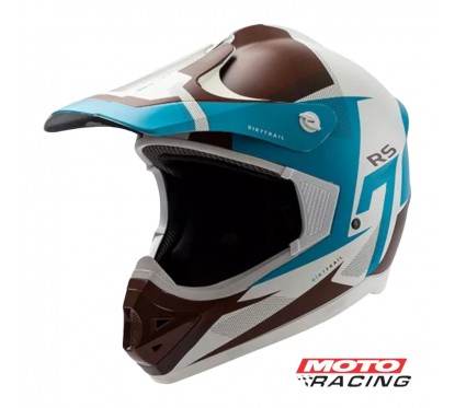 CASCO CROSS RS7 F DIRT TRAIL BLAN- MARRON- CELEST "L" 60cm (HAWK)
