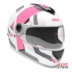 CASCO HAWK INTEGRAL RS1F BLANCO/FUCSIA MATE "L" 60cm