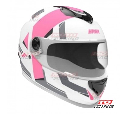 CASCO HAWK INTEGRAL RS1F BLANCO/FUCSIA MATE "L" 60cm