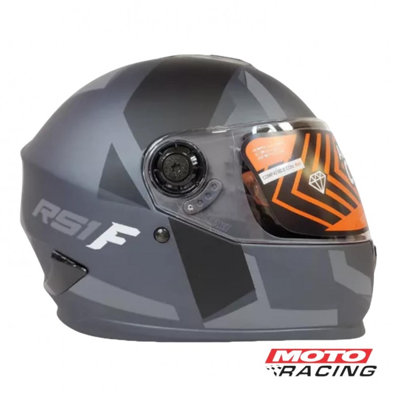 CASCO HAWK INTEGRAL RS1F GRIS- NEGRO MATE "XL" 62cm