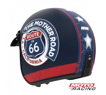 CASCO 721 RUTA 66 AZUL MATE "M" 58cm (HAWK)