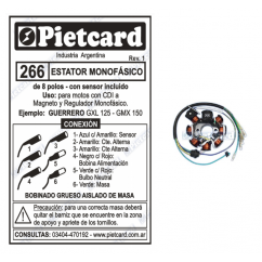 ESTATOR GXL 125-  GMX 150 (8 POLOS)
