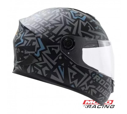 CASCO INTEGRAL ROCKWELL 929 PLAIN NEGRO- GRIS MATT "L" (HAWK)