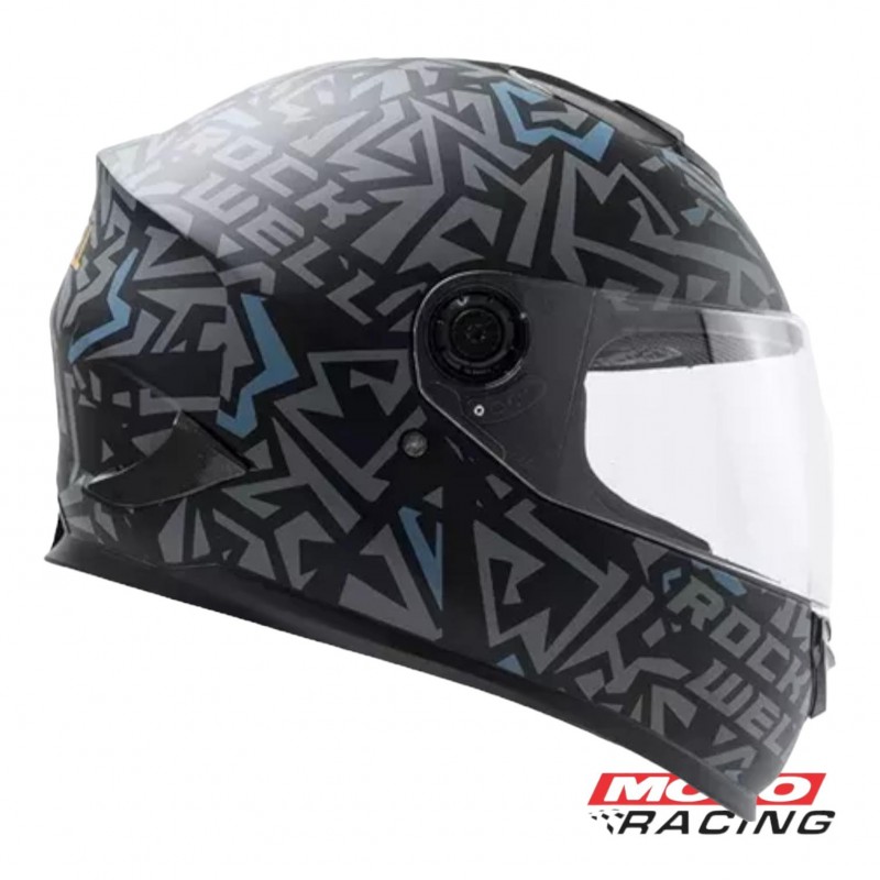 CASCO INTEGRAL ROCKWELL 929 PLAIN NEGRO- GRIS MATT "XL" (HAWK)