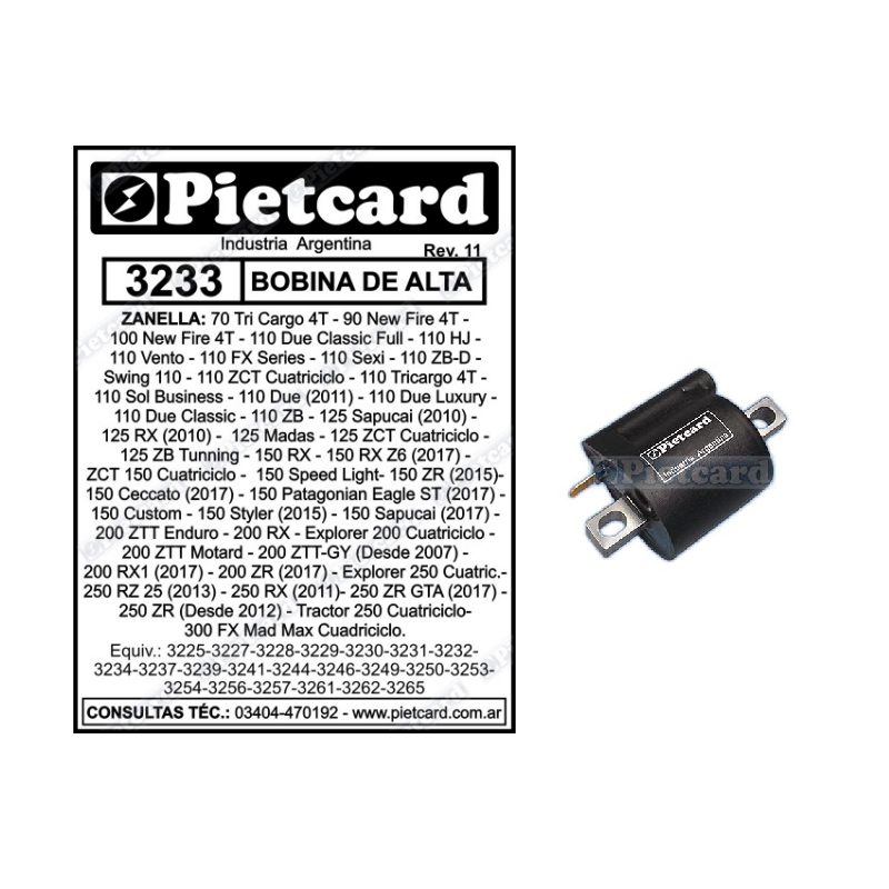 BOBINA ALTA HONDA SEXY 110-  HJ 110 (7-1)