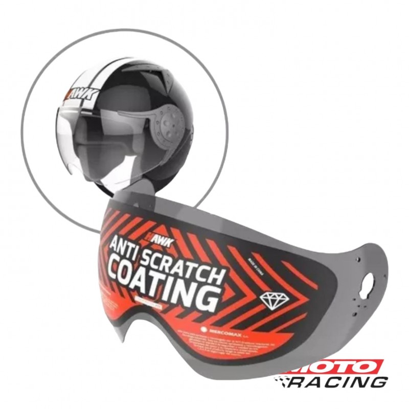 VISOR CASCO HAWK RS9 ANTISCRATCH FUME