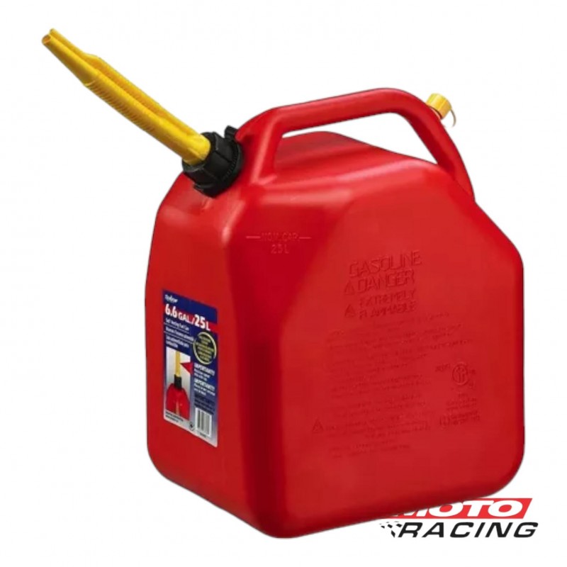 BIDON COMBUSTIBLE ROJO 25 Lts C/ PICO VERTEDOR (SCEPTER)