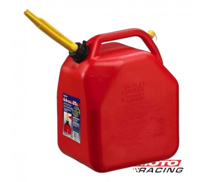 BIDON COMBUSTIBLE ROJO 25 Lts C/ PICO VERTEDOR (SCEPTER)