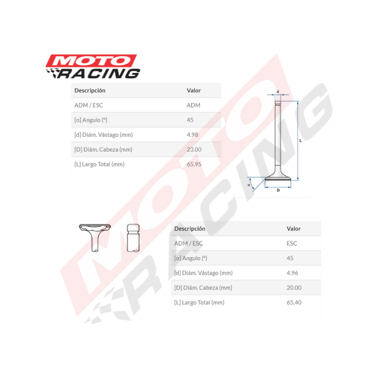 VALVULA ADM -  ESC HONDA BIZ -  WAVE -  SMASH (STD)
