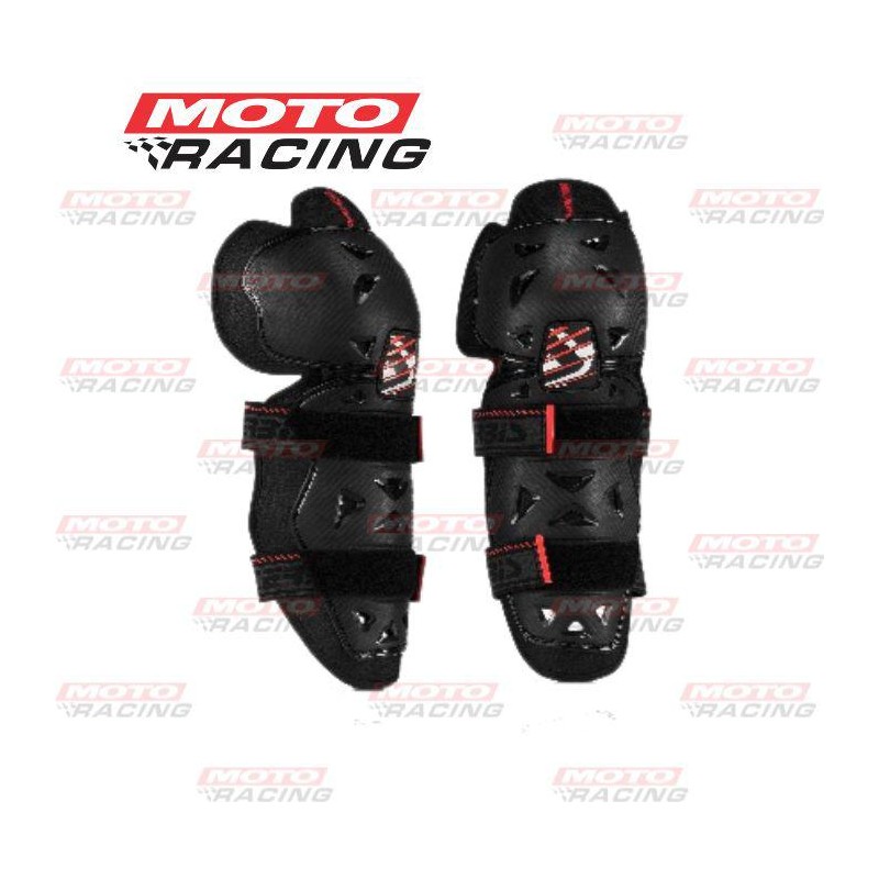 SET RODILLERAS PROFILE 2.0 NEGRA- ROJO (ACERBIS)