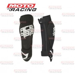 SET RODILLERAS  X-ZIP NEGRO C/DETALLES BLANCOS (ACERBIS)