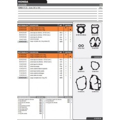 JUNTA MOTOR HONDA XR 250R 87- 95 C- ORING (ALFA)