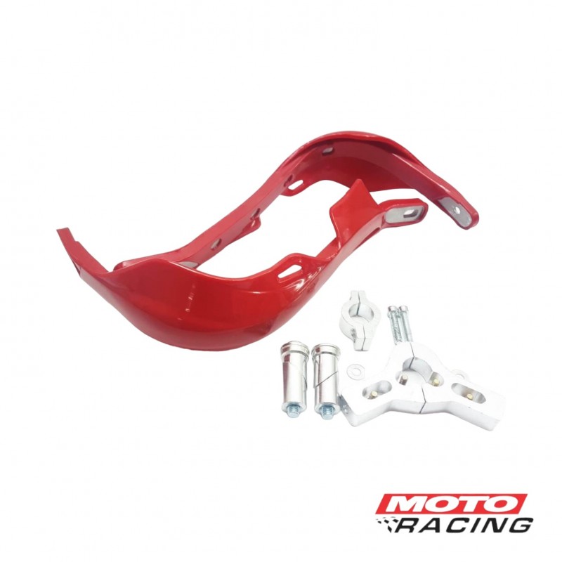 CUBRE MANOS ROJO UNIVERSAL C/KIT INSTALACION (T-FORCE)