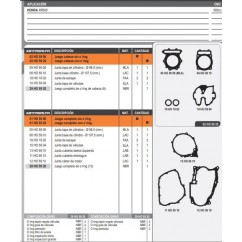 JUNTA MOTOR HONDA XR 600R C- ORING (ALFA)