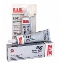 PEGAMENTO SILOC 8600 FORMA JUNTA SILICONA OXIMICA GRIS  X 98g