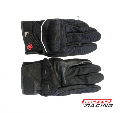 GUANTES TELA- CUERO C- PROTECCION CORTO HONDA-1 "M" (OKINOI)