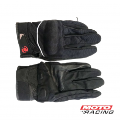 GUANTES TELA- CUERO C- PROTECCION CORTO HONDA-1 "L" (OKINOI)